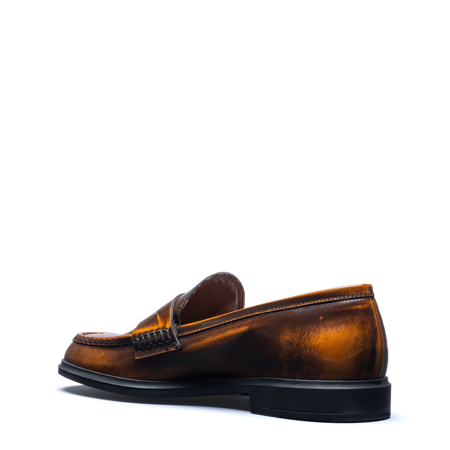 Isabel Bernard Vendôme Blandine cognac spazzolato leather loafers IB51015-636-35