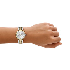 Armani Exchange Audora Round Silver Dial Watch AX4406