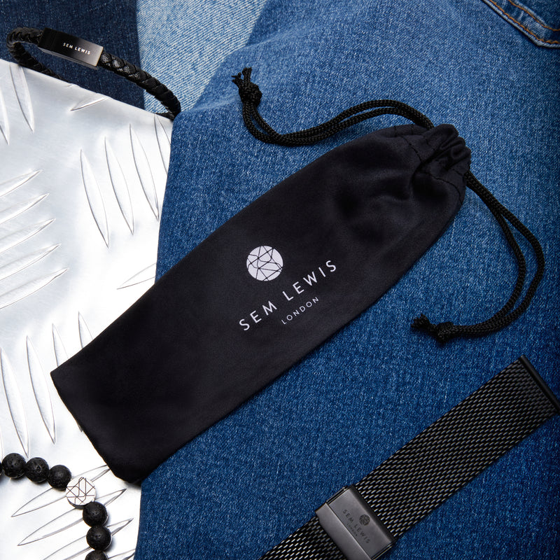 Sem Lewis Moorgate Mesh Strap 24mm Silberfarbene SL620008-zoom-