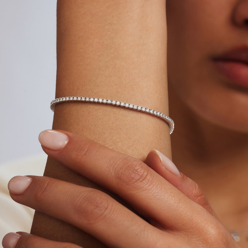 Isabel Bernard De la Paix Madeline 14 Karat | Weißgold Tennis Armband | Diamant 1.08 Karat | IBD320006-zoom-