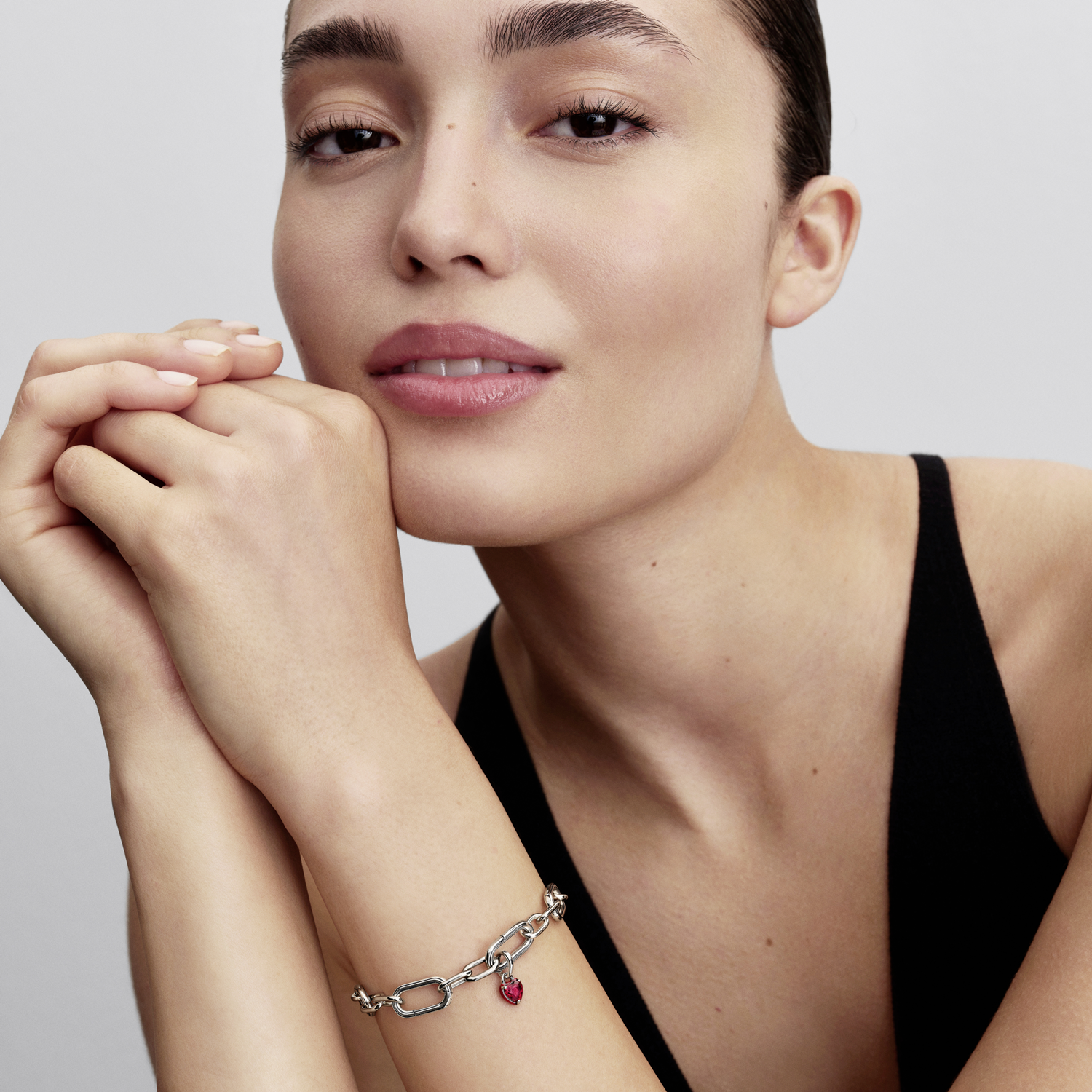 Pandora ME 925 Sterling Silver Red Chakra Heart Mini Pendant Charm 793042C05