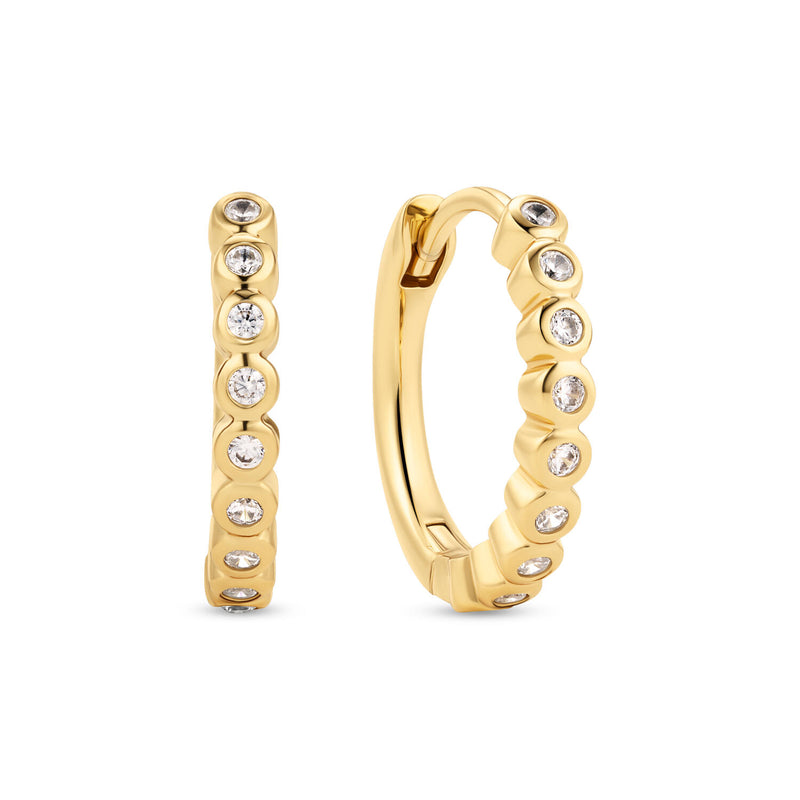 Sif Jakobs Gold Plated Sarzana Earrings SJ-E2750-CZ-YG-zoom-