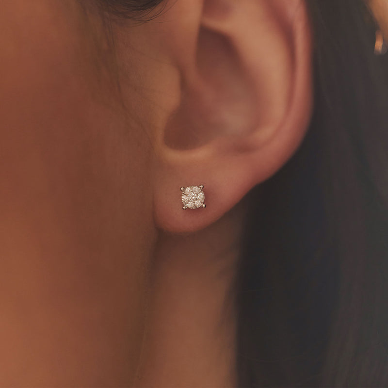 Isabel Bernard De la Paix Hanaé 14 Karat | Weißgold Ohrstecker | Diamant 0.16 Karat | IBD360016-zoom-