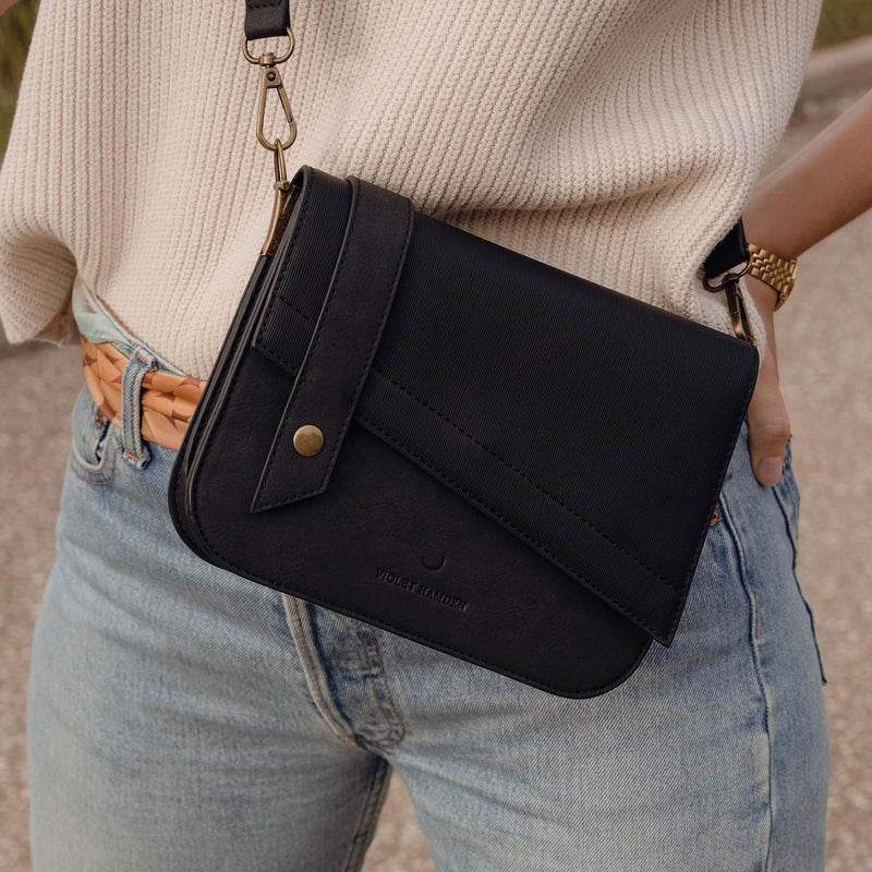 Violet Hamden Essential Bag Schwarze Umhängetasche VH22017-zoom-
