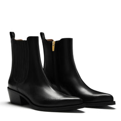 Isabel Bernard Vendôme Amandine black calfskin leather boots IB53010-001-38