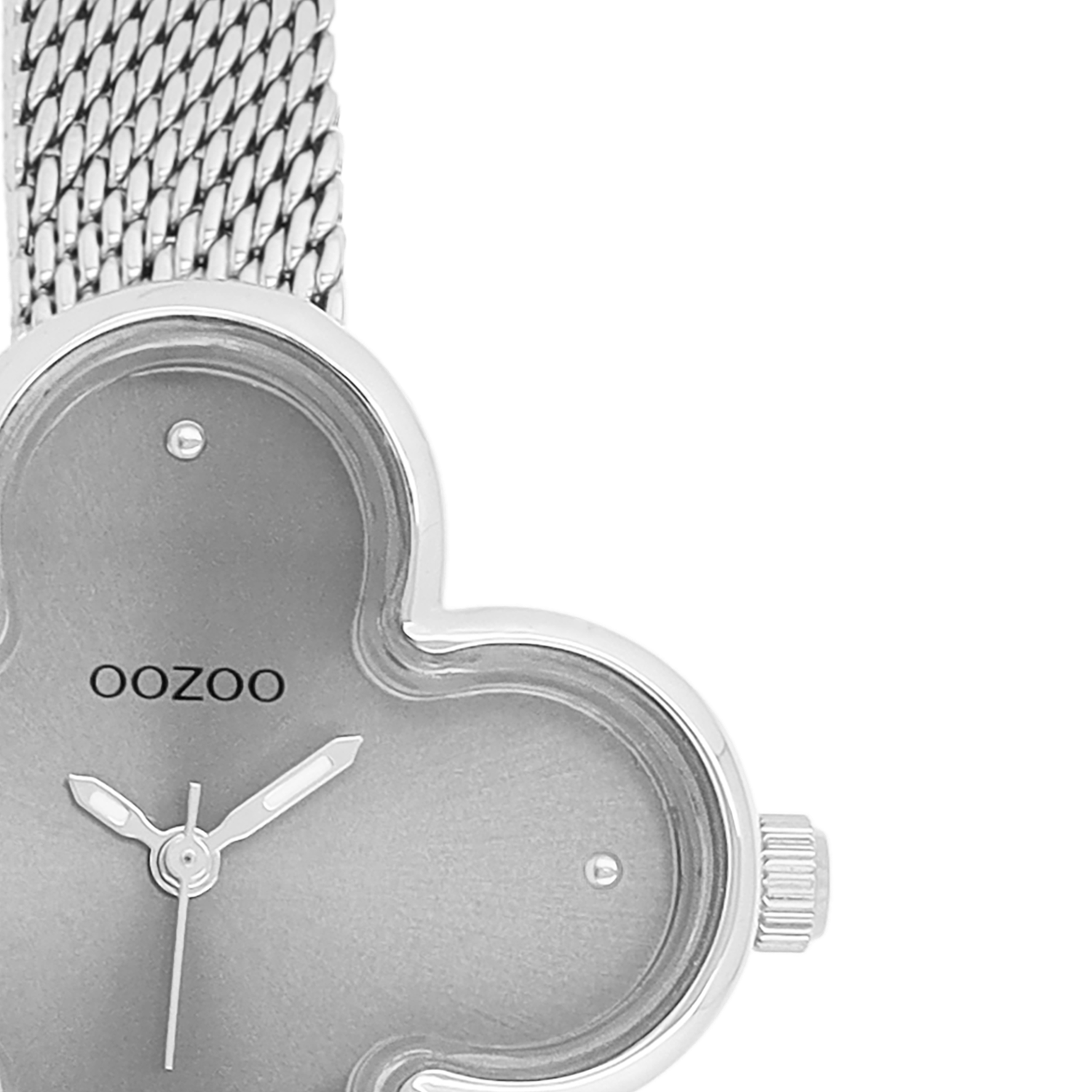 OOZOO Timepieces Silver and Grey Clover Women's Watch C11526