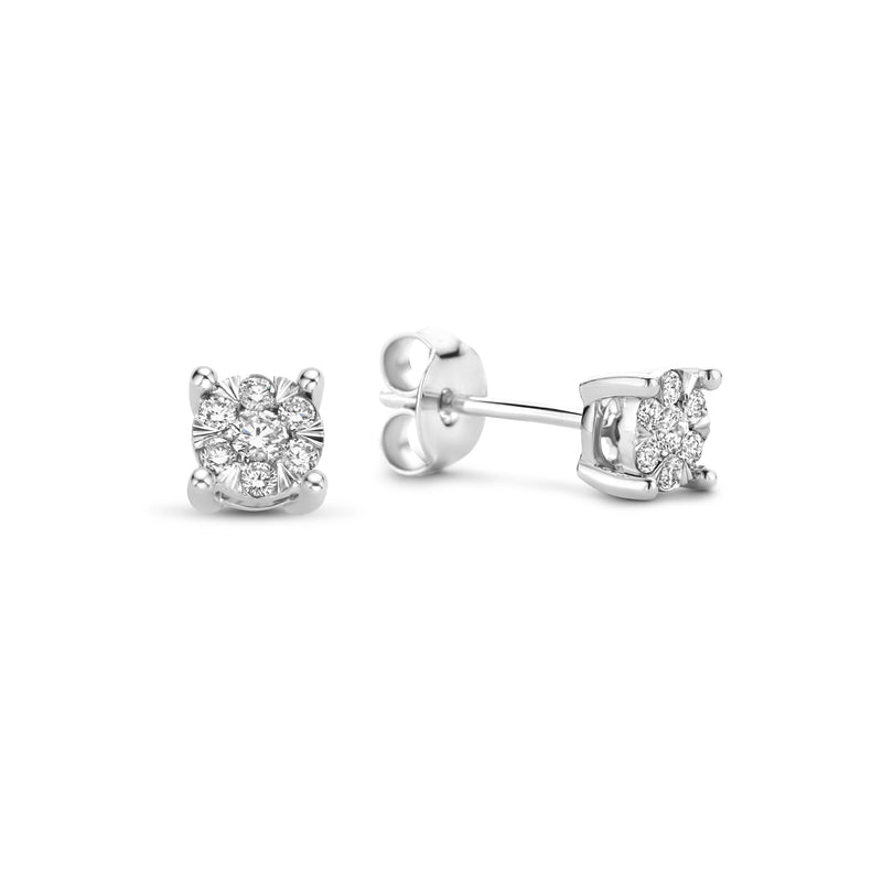 Isabel Bernard De la Paix Hanaé 14 Karat | Weißgold Ohrstecker | Diamant 0.16 Karat | IBD360016-zoom-