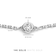 Isabel Bernard De la Paix Alfie 14 Carat Whitegold Bracelet | diamond 0.05 ct | IBD320004