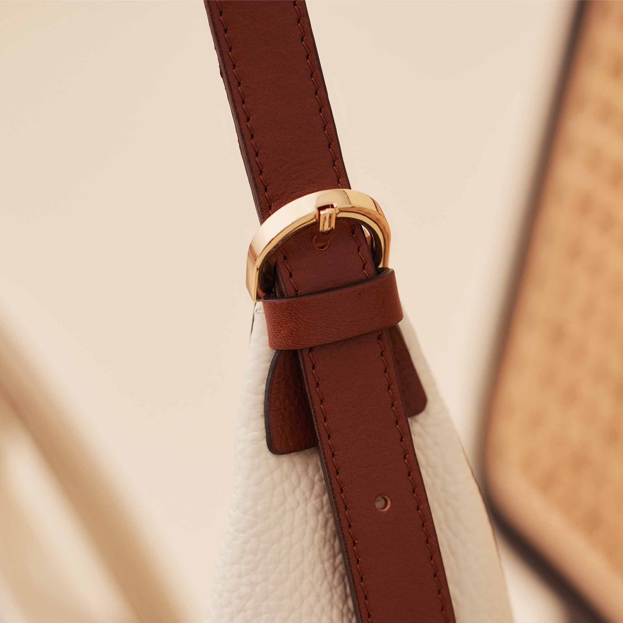 Isabel Bernard Honoré Muriel Crème Calfskin Shoulder Bag IB25075-070