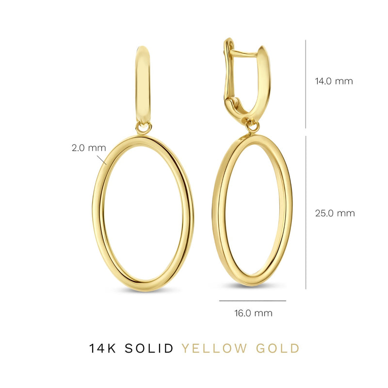 Isabel Bernard Aidee Annette 14 Karat | Gold Kette Drop Ohrringe IB360236-zoom-