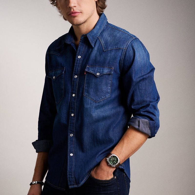 Fossil Machine Green Men's Watch FS6100-zoom-