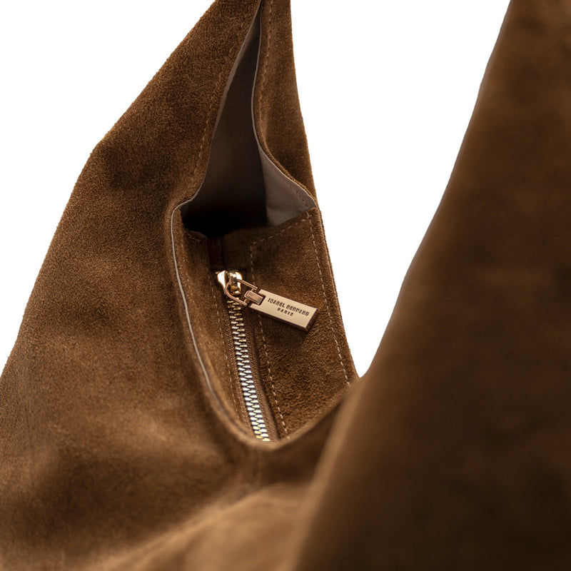 Isabel Bernard Honoré Grace braune Wildleder-Schultertasche IB25093-130-zoom-