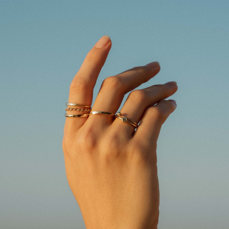 Violet Hamden Sisterhood Lunar 925 Sterlingsilber Vergoldeter Gedrehter Ring VH13030G-50-zoom-