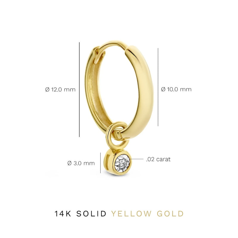 Isabel Bernard De La Paix Inaya 14 Karat | Gold Reif-Ohrringe | Diamant 0.02 Karat | IBD360022-zoom-