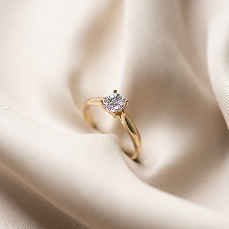 Isabel Bernard De la Paix Hanaé 14 Karat | Gold Ring | Diamant 0.14 Karat | IBD330008-60-zoom-