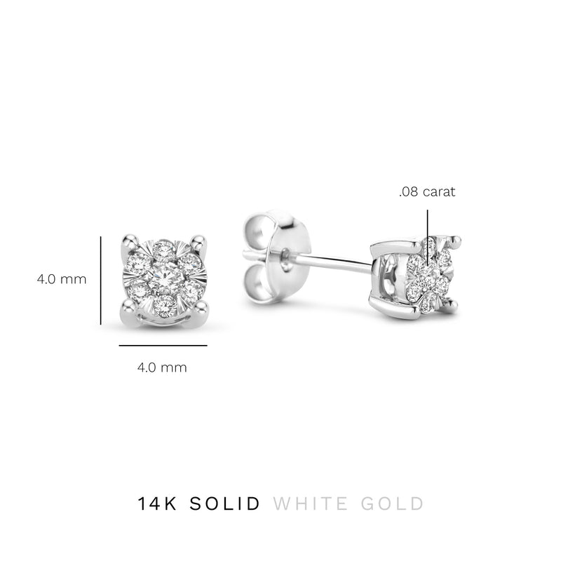 Isabel Bernard De la Paix Hanaé 14 Karat | Weißgold Ohrstecker | Diamant 0.16 Karat | IBD360016-zoom-