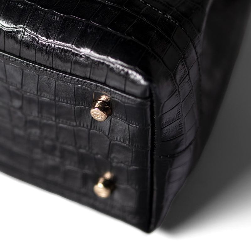 Isabel Bernard Femme Forte Minette Kroko Schwarz Kalbsleder Handtasche IB21114-201-zoom-