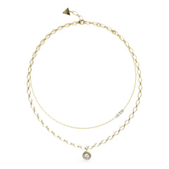 GUESS Unique Solitaire Gold Necklace JUBN03395JWYGT-U
