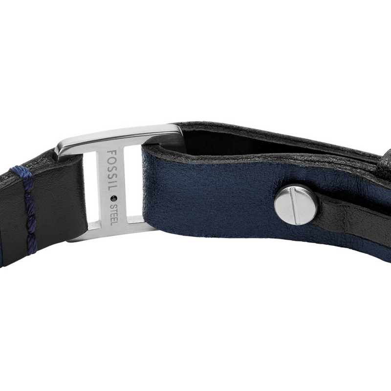 Fossil Machine Leather Men's Bracelet JF04964040-zoom-