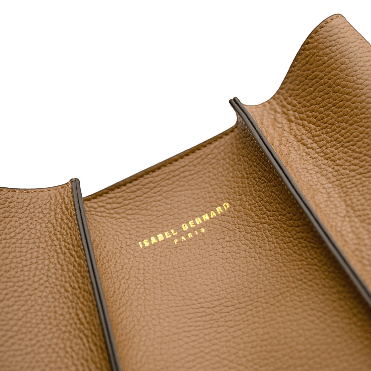 Isabel Bernard Femme Forte Minette Camel Calfskin Handbag IB21114-334
