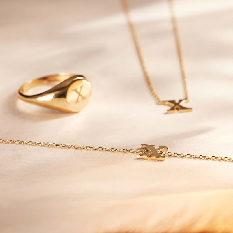 Isabel Bernard Le Marais Rachel 14 Karat | Gold Initialee Armband IB320101-A-zoom-