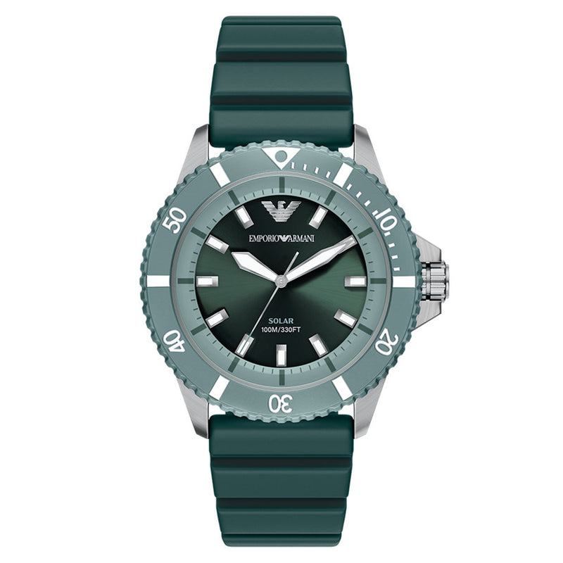 Emporio Armani World Explorer Green Dial Solar Watch AR11786-zoom-