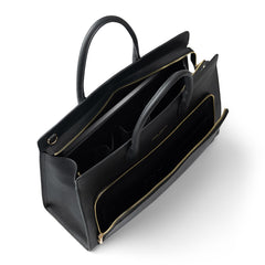 Isabel Bernard Honoré Nadine Black Leather Handbag made of Calfskin IB25032