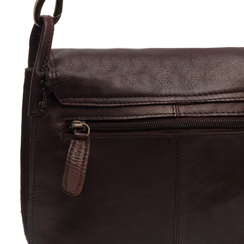 The Chesterfield Brand Wax Pull Up Sumatra Brown Shoulder Bag C48.124001-zoom-