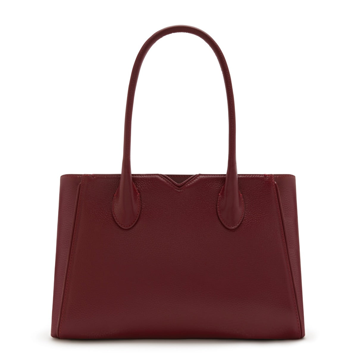 Isabel Bernard Honoré Cloe Midi Bordeaux Calfskin Leather Handbag IB25082-052