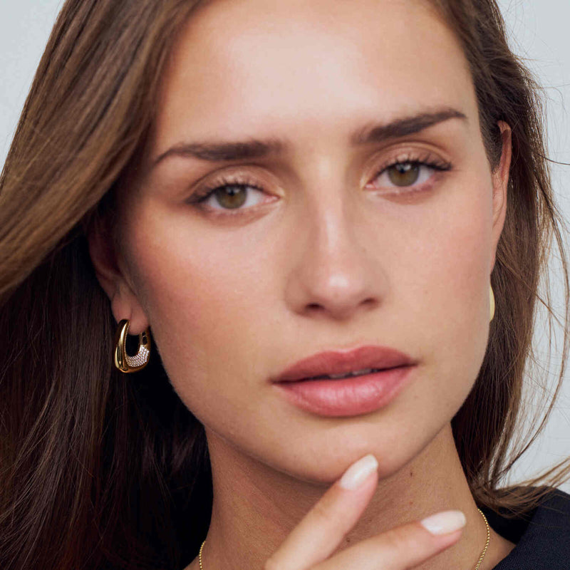 Sif Jakobs Gold Plated Borsa Grande Earrings SJ-E2621-CZ-YG-zoom-