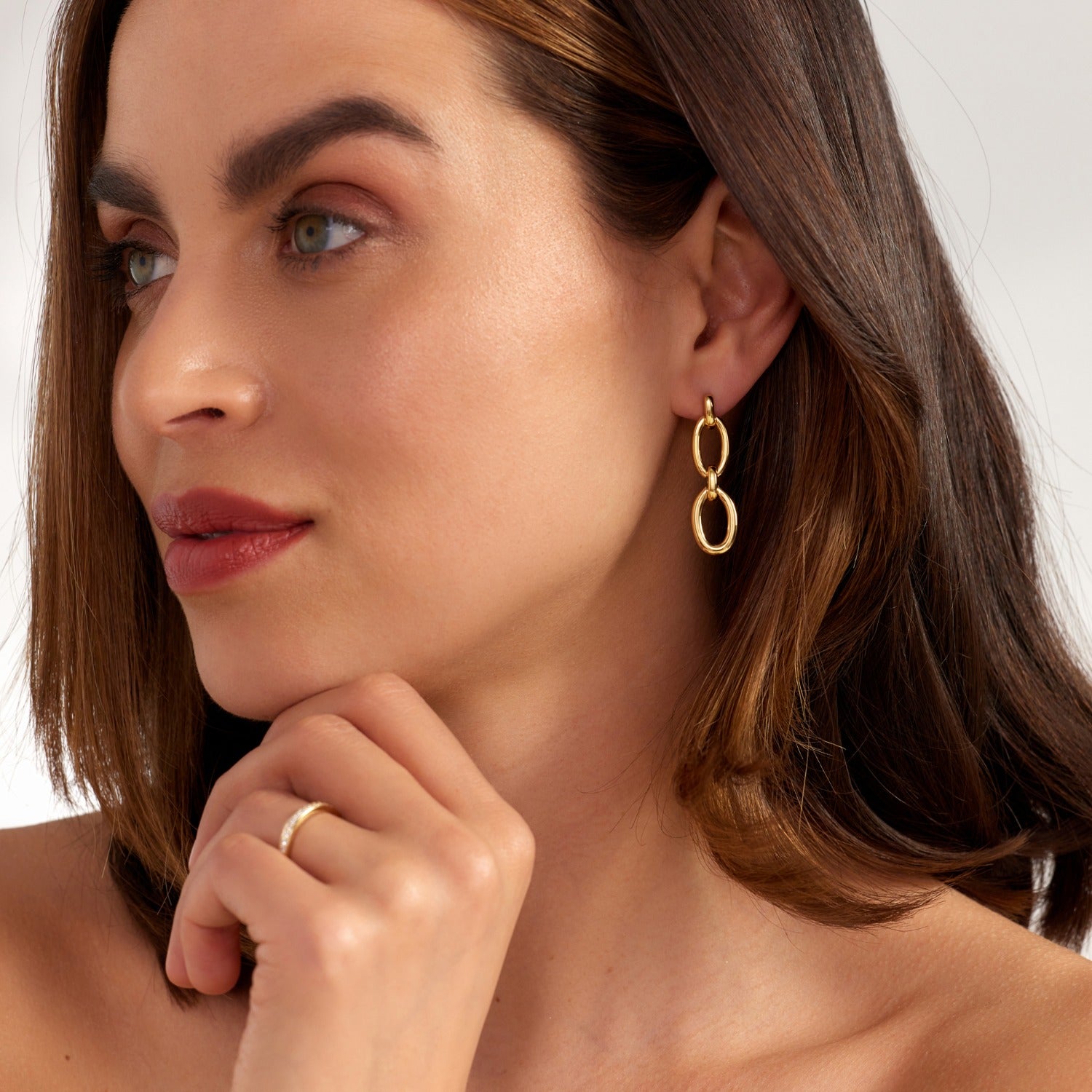 Parte Di Me Bibbiena Poppi Clara 925 Sterling Silver Gold Plated Drop Earrings PDM36188