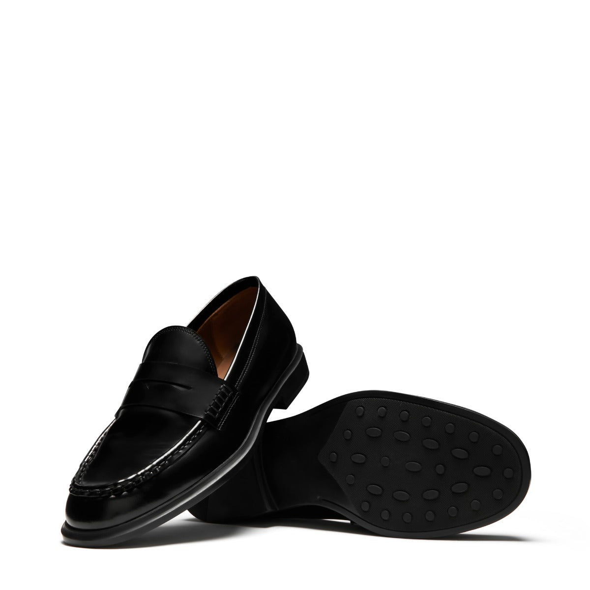Isabel Bernard Vendôme Blandine black spazzolato leather loafers IB51015-601-37