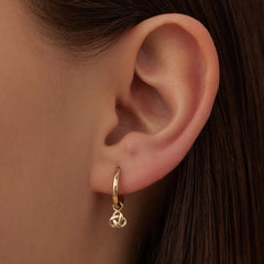 Isabel Bernard Rivoli Méline 14 Carat Golden Hoop Earrings IB360222