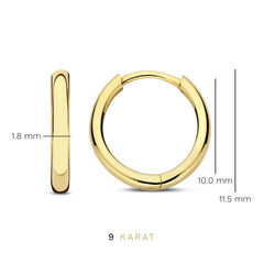 Beloro Jewels La Rinascente Camilla 9 carat gold Hoop Earrings BO360064