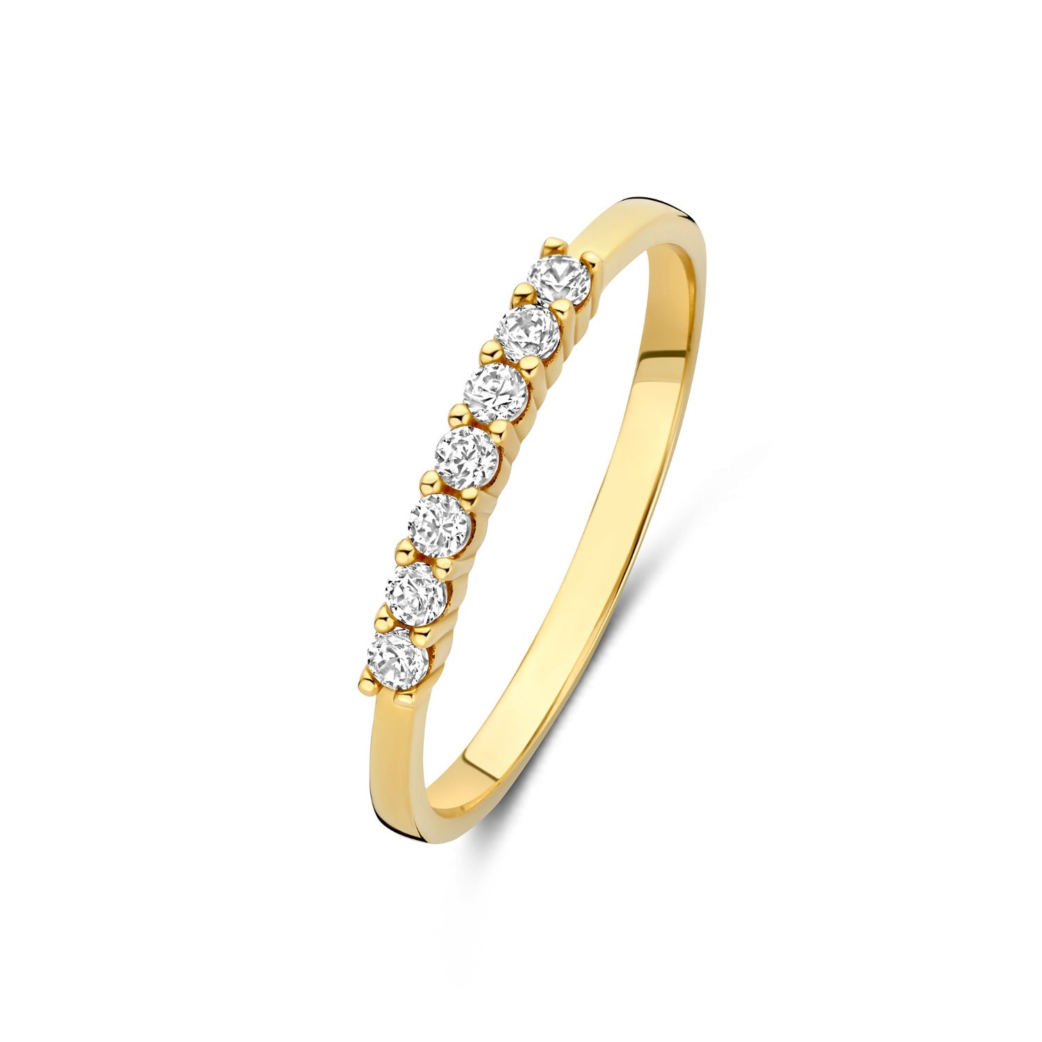 Beloro Jewels Monte Napoleone Stella 9 karat gold ring with zirconia stones BO330054-56