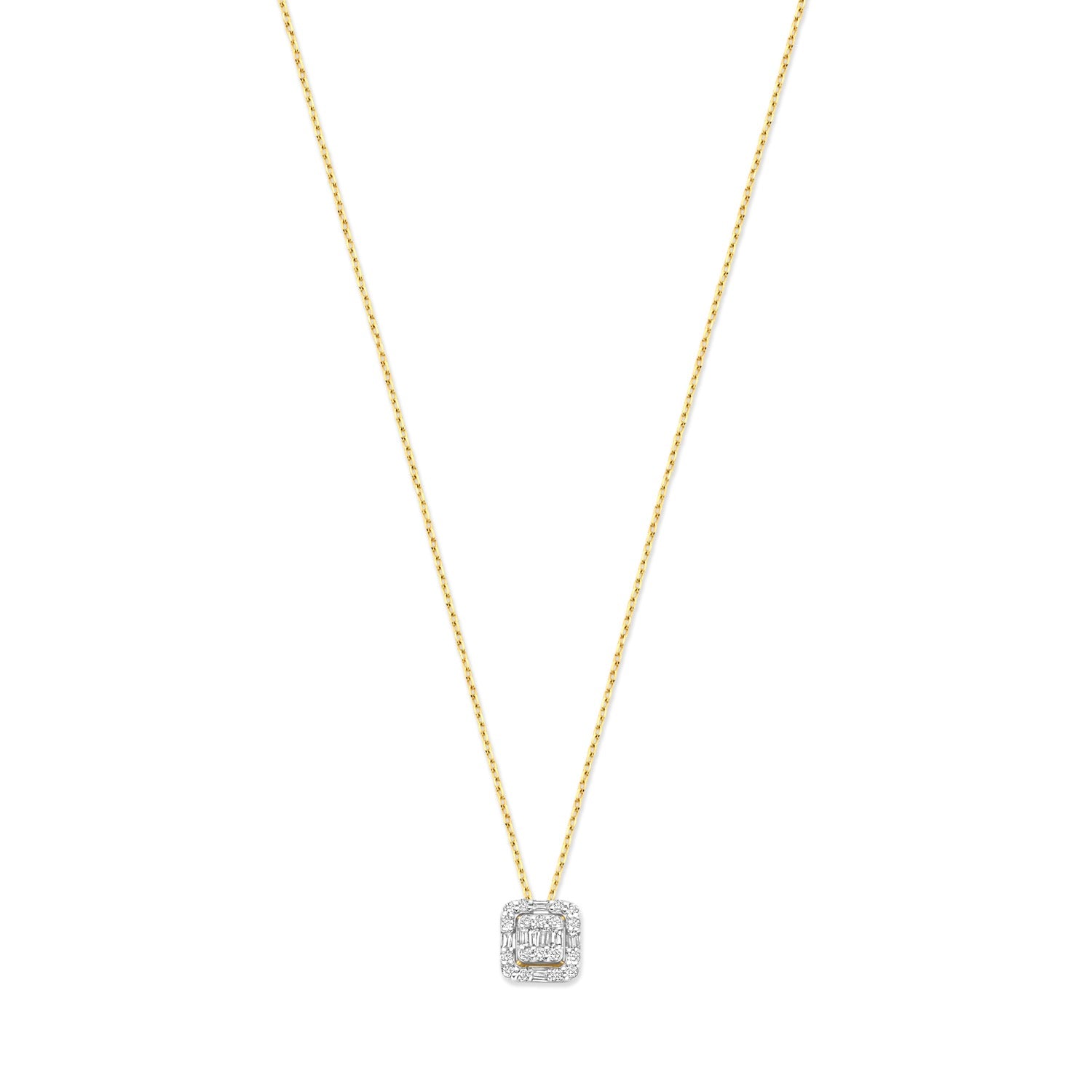 Isabel Bernard De la Paix Elena 14 karat gold necklace with diamond 0.18 carat IBD350030
