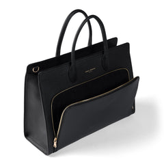 Isabel Bernard Honoré Nadine Black Leather Handbag made of Calfskin IB25032