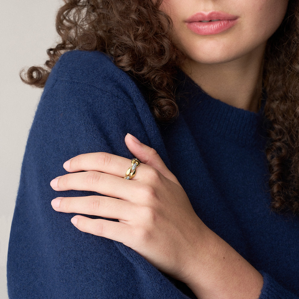 Fossil Heritage Stainless Steel Ring JF049319987