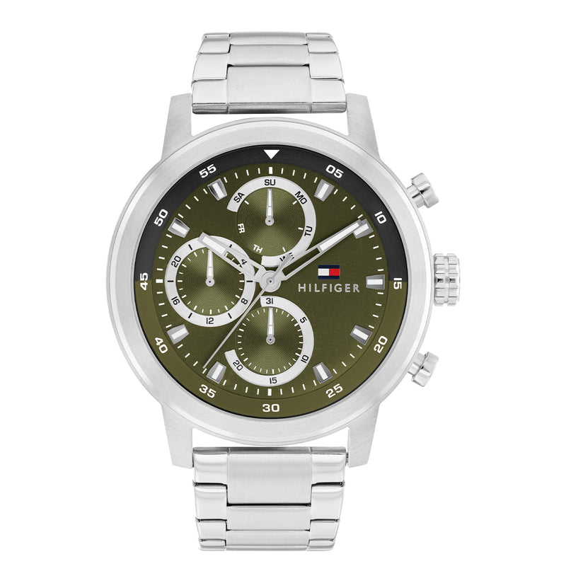 Tommy Hilfiger Rocky Silberne Und Grüne Herrenuhr TH1792180-zoom-