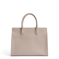 Isabel Bernard Honoré Nadine taupe calfskin leather handbag with 13 inch laptop compartment IB25110-078-13