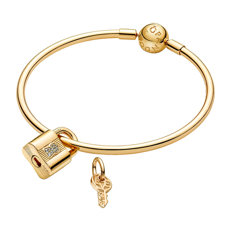 Pandora Moments Goldfarbene Padlock & Key Charm 760088C01-zoom-