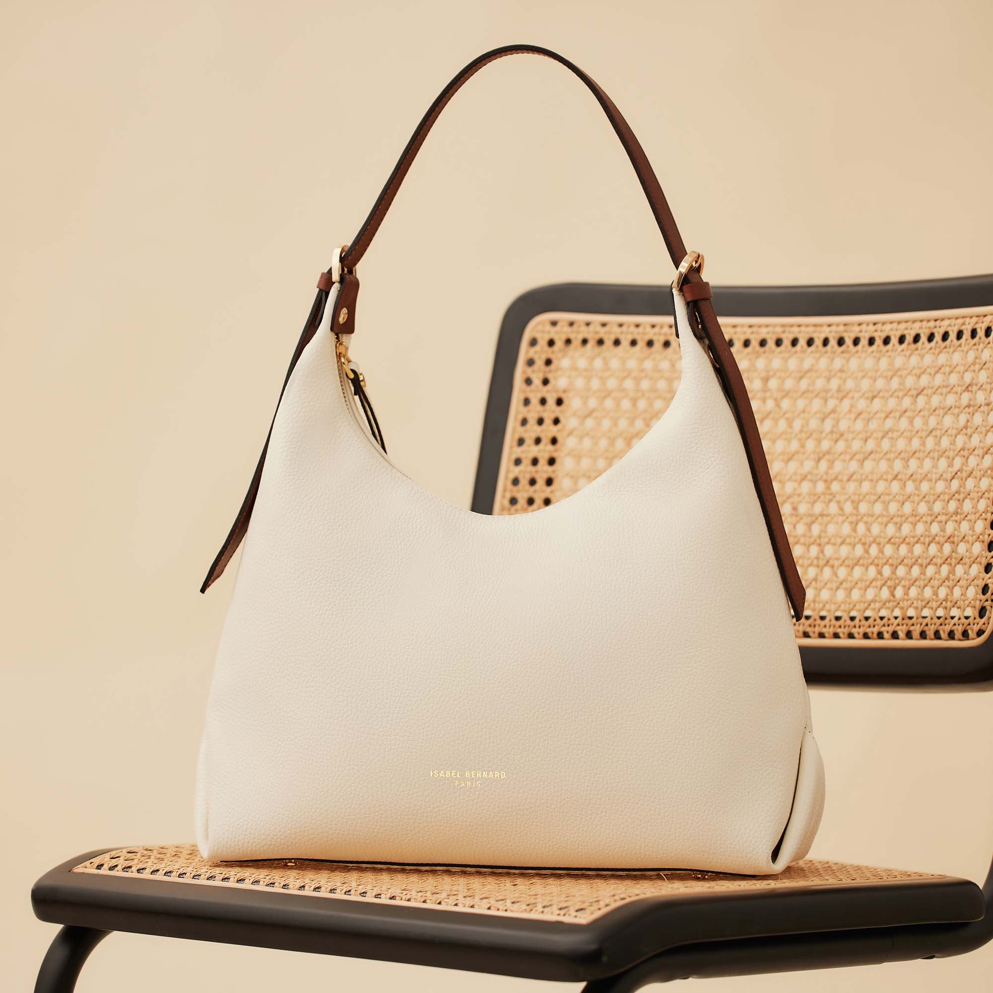 Isabel Bernard Honoré Muriel Crème Calfskin Shoulder Bag IB25075-070