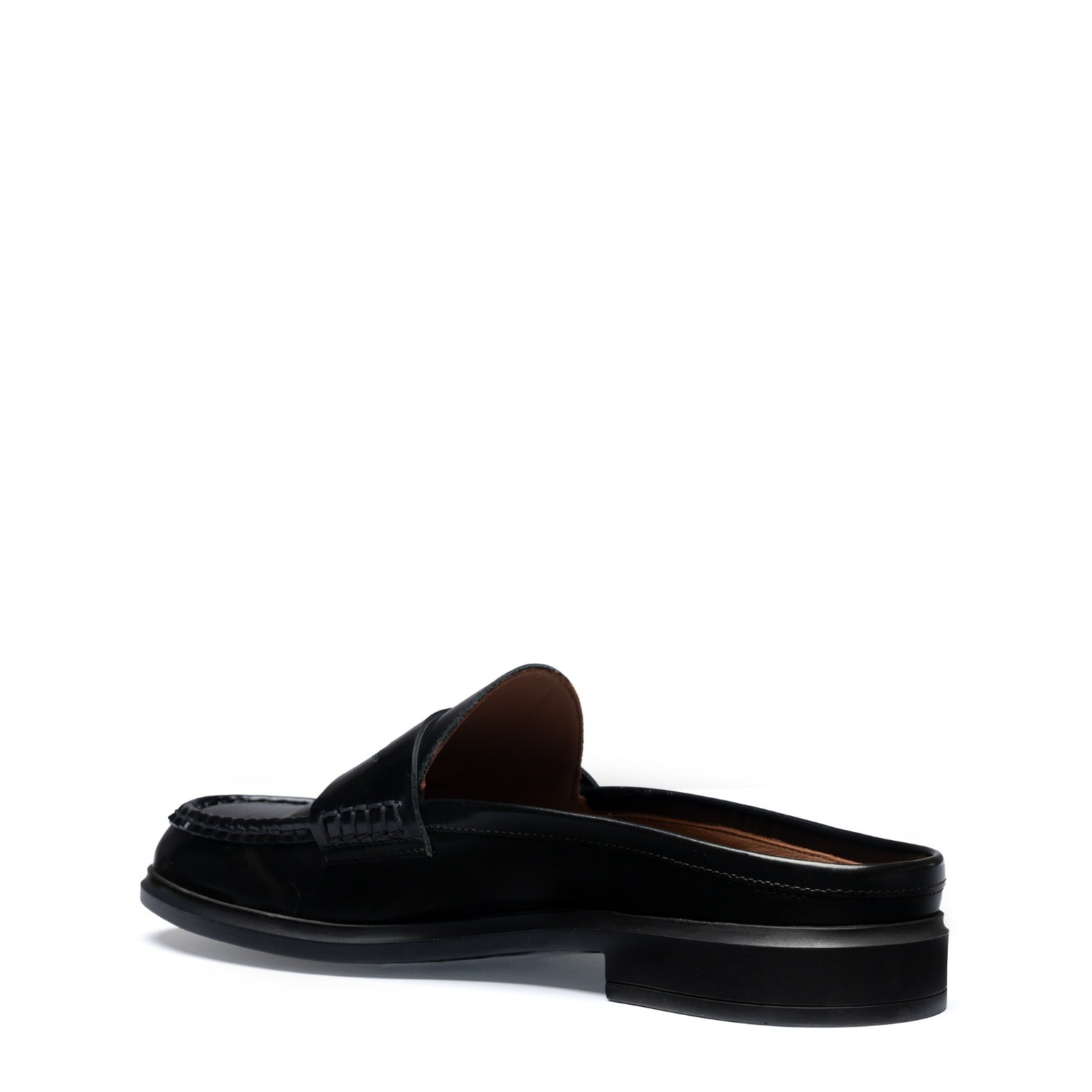 Vendôme Blandine black spazzolato leather mules IB51016-601-35