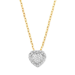 Isabel Bernard De la Paix Amore 14 karat gold necklace with diamond 0.14 carat IBD350024