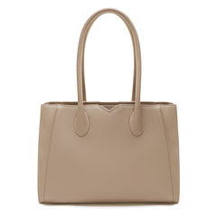 Isabel Bernard Honoré Cloe Taupe Leather Handbag made of Calfskin IB25016