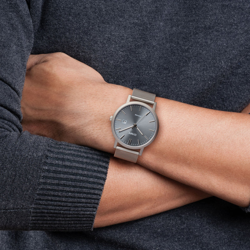 Olympic Titanium Grey Men's Watch OL26HTS002-zoom-