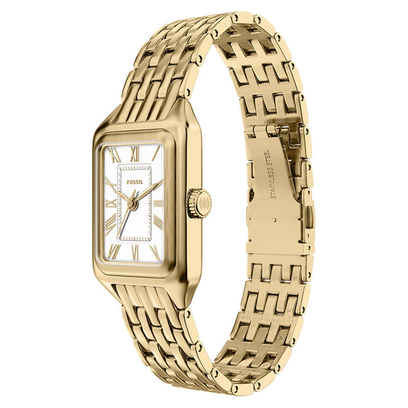 Fossil Raquel Mini Rectangular White Dial Watch ES5467-zoom-