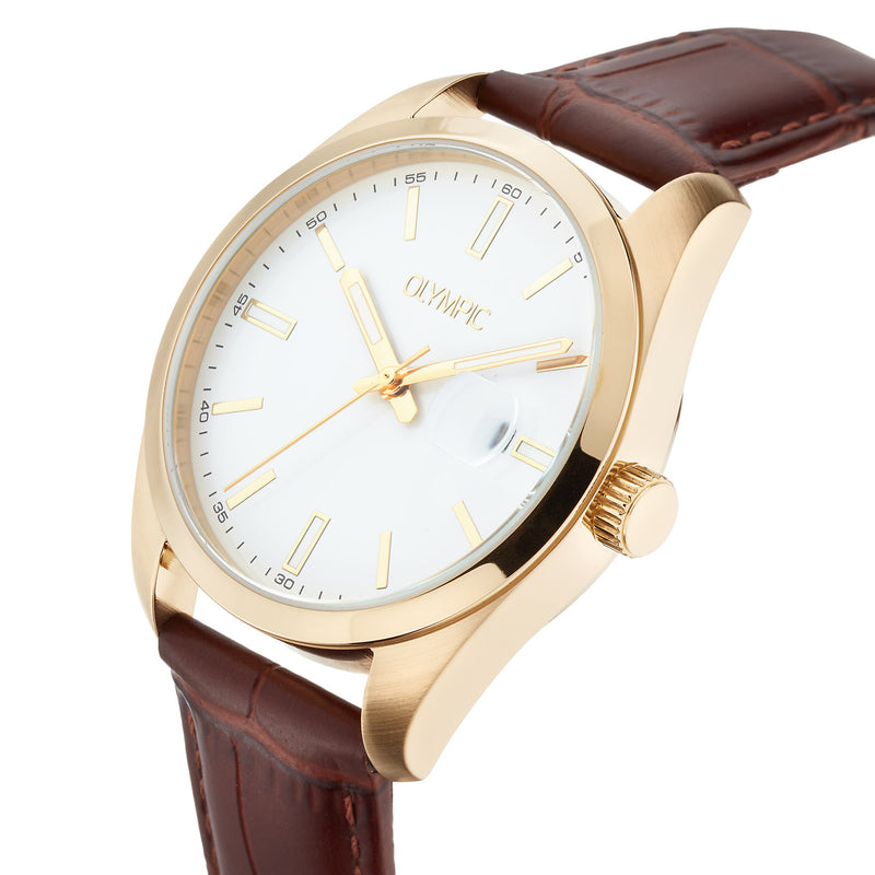 Olympic Louis Gold-coloured Men's Watch OL75HDL001-zoom-