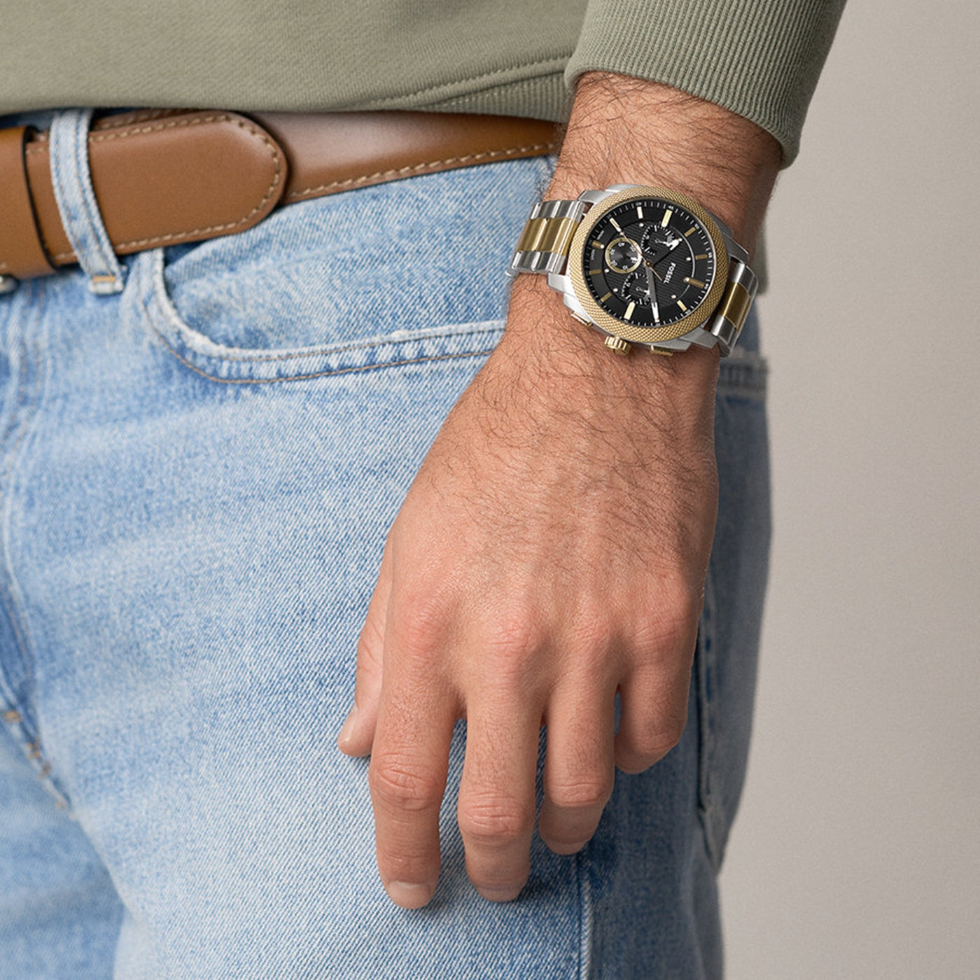 Fossil Machine Round Black Dial Watch FS6159