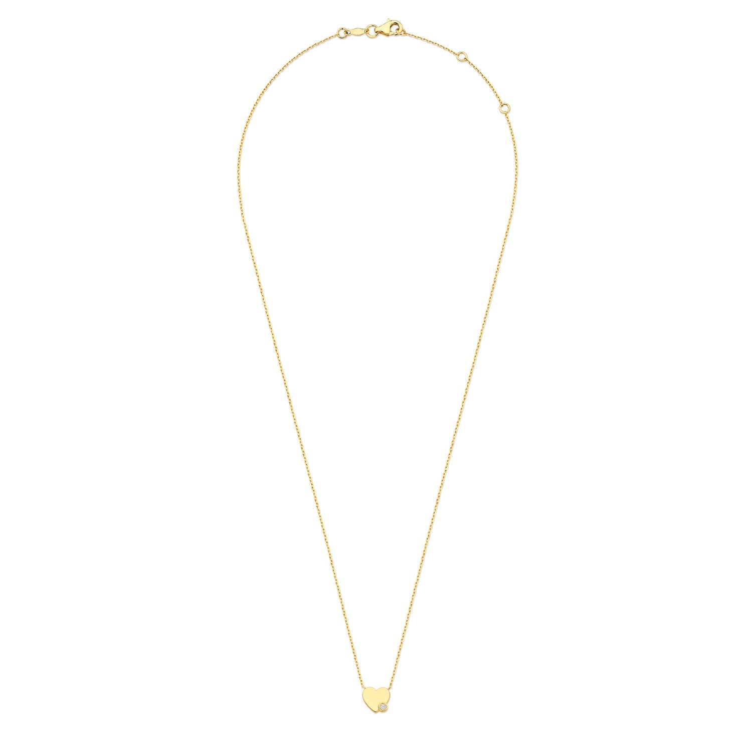 Isabel Bernard De la Paix Amore 14 Karat gold necklace with diamond 0.02 carat IBD350028